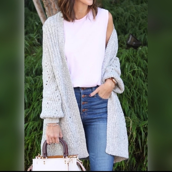 Cabi Cardigan Womens XS Gray Cathedral  Sweater Open Front Duster Long 3472 - Picture 1 of 13